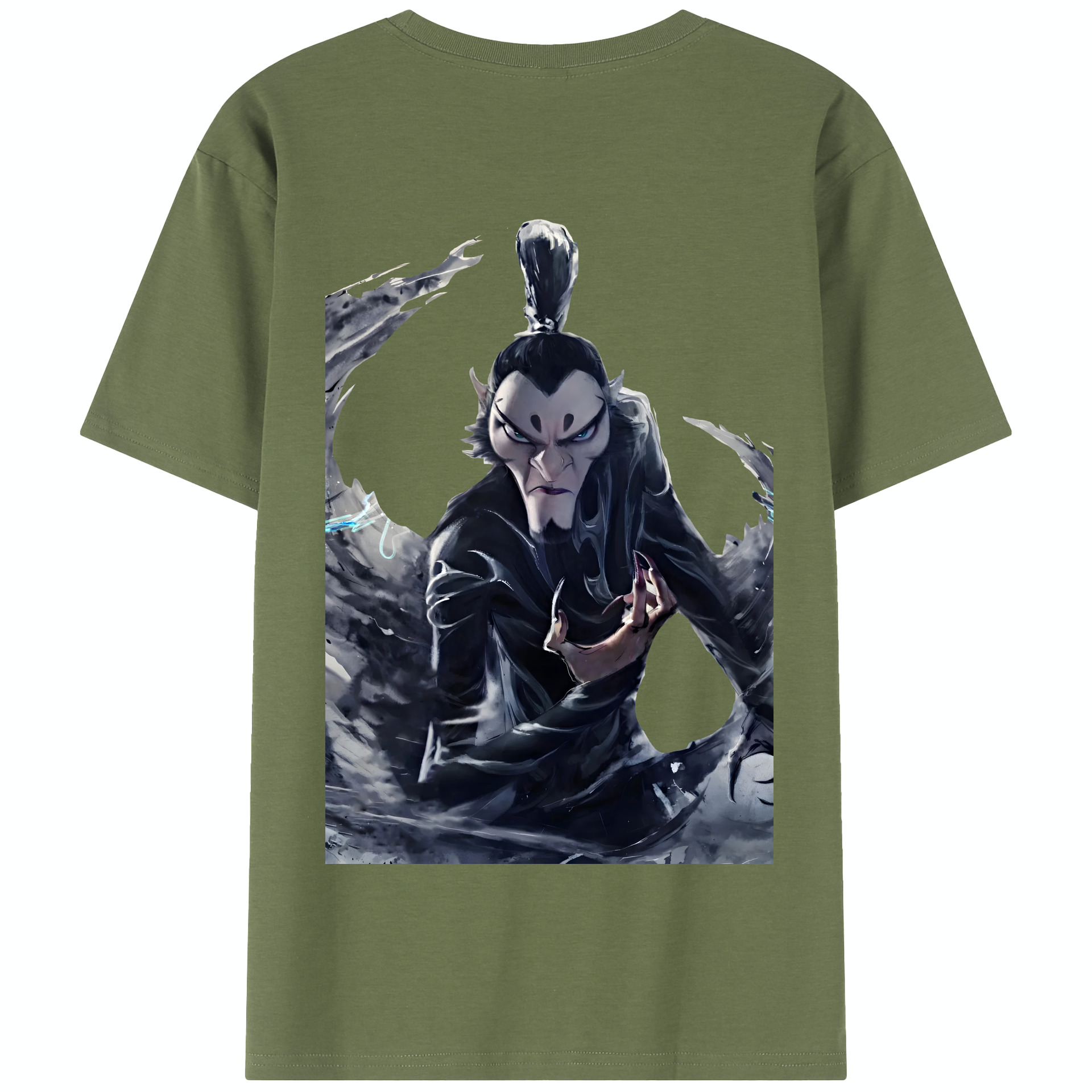 （画像用） Ne Zha 2 ナタ 魔童の大暴れ 綿100％半袖Tシャツ（背面プリント）
